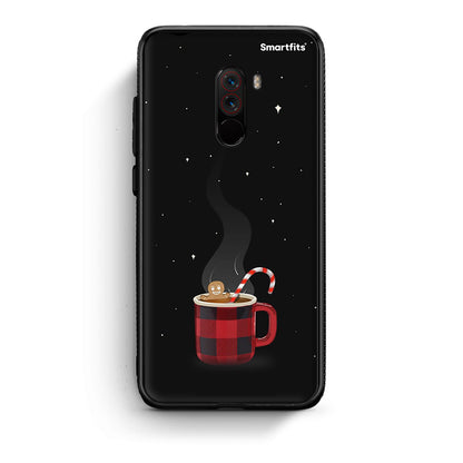 Xiaomi Pocophone F1 Xmas Bathing θήκη από τη Smartfits με σχέδιο στο πίσω μέρος και μαύρο περίβλημα | Smartphone case with colorful back and black bezels by Smartfits