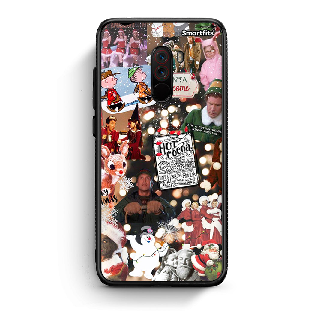 Xiaomi Pocophone F1 Xmas Movies θήκη από τη Smartfits με σχέδιο στο πίσω μέρος και μαύρο περίβλημα | Smartphone case with colorful back and black bezels by Smartfits