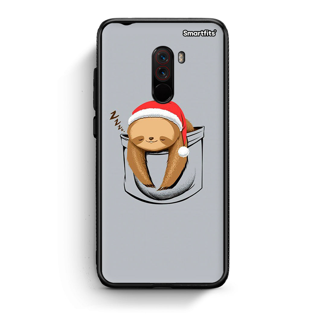 Xiaomi Pocophone F1 Xmas Zzzz θήκη από τη Smartfits με σχέδιο στο πίσω μέρος και μαύρο περίβλημα | Smartphone case with colorful back and black bezels by Smartfits