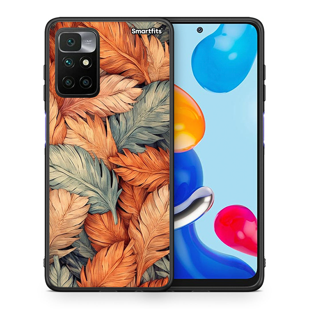 Θήκη Xiaomi Redmi 10 / Redmi Note 11 4G Autumn Leaves από τη Smartfits με σχέδιο στο πίσω μέρος και μαύρο περίβλημα | Xiaomi Redmi 10 / Redmi Note 11 4G Autumn Leaves case with colorful back and black bezels