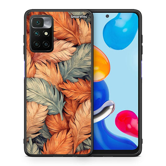 Θήκη Xiaomi Redmi 10 / Redmi Note 11 4G Autumn Leaves από τη Smartfits με σχέδιο στο πίσω μέρος και μαύρο περίβλημα | Xiaomi Redmi 10 / Redmi Note 11 4G Autumn Leaves case with colorful back and black bezels