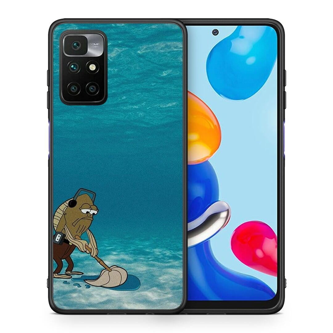 Θήκη Xiaomi Redmi 10 / Redmi Note 11 4G Clean The Ocean από τη Smartfits με σχέδιο στο πίσω μέρος και μαύρο περίβλημα | Xiaomi Redmi 10 / Redmi Note 11 4G Clean The Ocean case with colorful back and black bezels