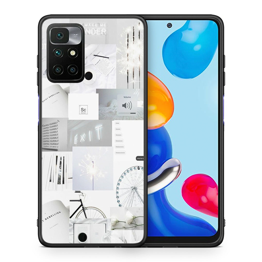 Θήκη Αγίου Βαλεντίνου Xiaomi Redmi 10 / Redmi Note 11 4G Collage Make Me Wonder από τη Smartfits με σχέδιο στο πίσω μέρος και μαύρο περίβλημα | Xiaomi Redmi 10 / Redmi Note 11 4G Collage Make Me Wonder case with colorful back and black bezels