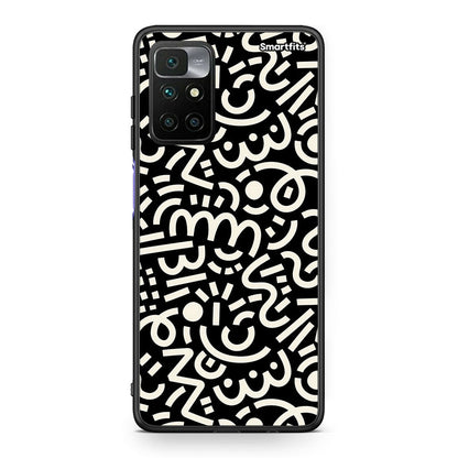 Xiaomi Redmi 10 / Redmi Note 11 4G Doodle Art Θήκη από τη Smartfits με σχέδιο στο πίσω μέρος και μαύρο περίβλημα | Smartphone case with colorful back and black bezels by Smartfits