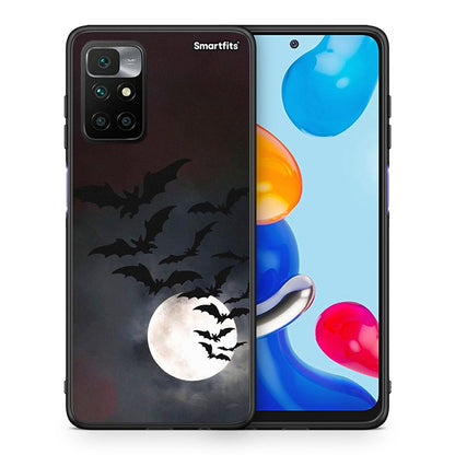 Θήκη Xiaomi Redmi 10 / Redmi Note 11 4G Halloween Bat Night από τη Smartfits με σχέδιο στο πίσω μέρος και μαύρο περίβλημα | Xiaomi Redmi 10 / Redmi Note 11 4G Halloween Bat Night case with colorful back and black bezels