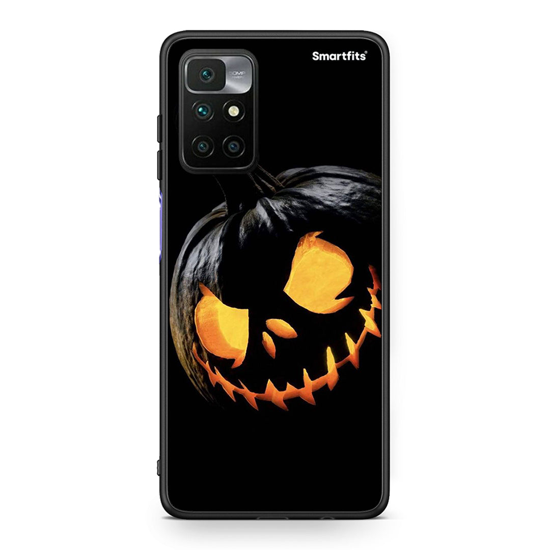 Xiaomi Redmi 10 / Redmi Note 11 4G Halloween Scary Pumpkin Θήκη από τη Smartfits με σχέδιο στο πίσω μέρος και μαύρο περίβλημα | Smartphone case with colorful back and black bezels by Smartfits