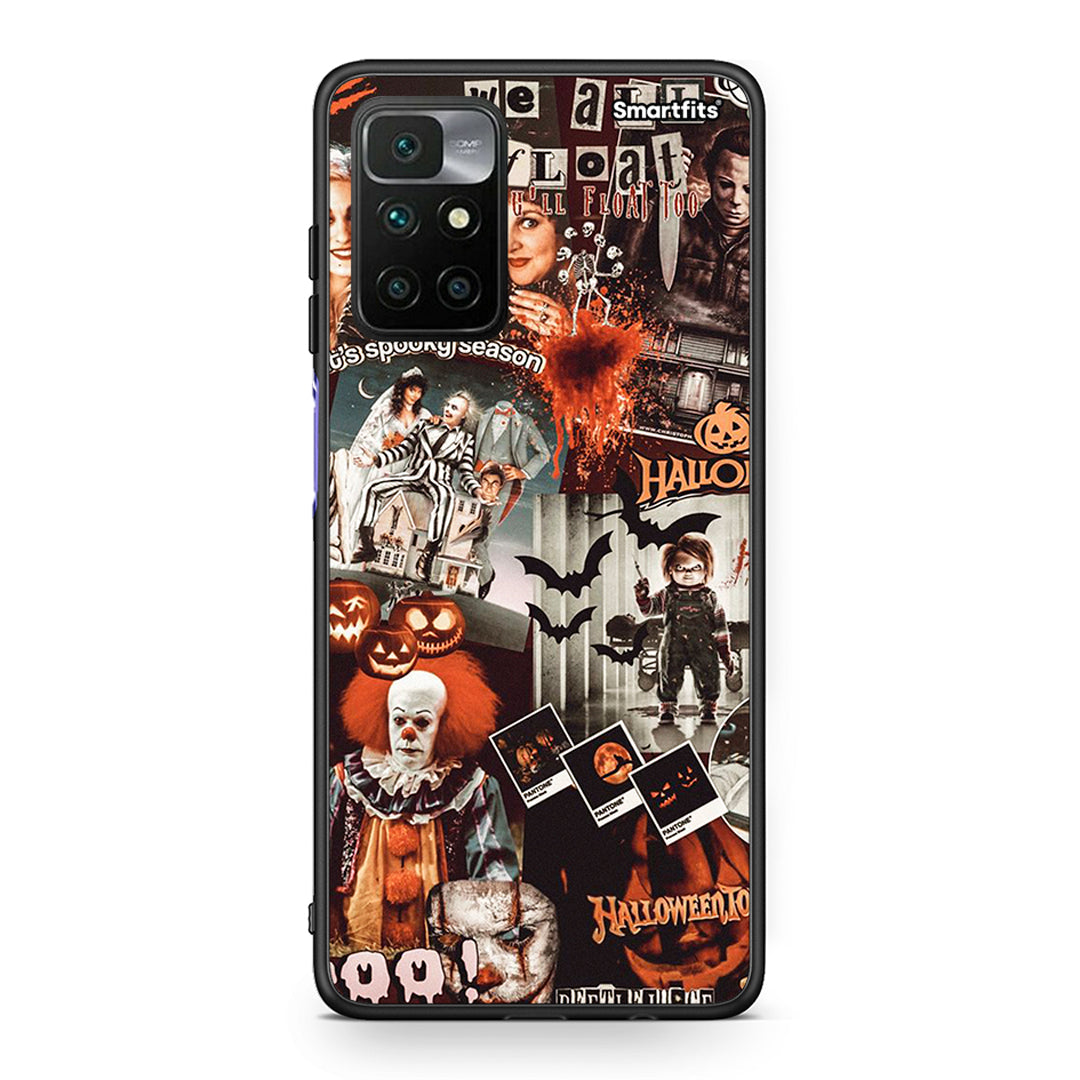 Xiaomi Redmi 10 / Redmi Note 11 4G Halloween Spooky Season Θήκη από τη Smartfits με σχέδιο στο πίσω μέρος και μαύρο περίβλημα | Smartphone case with colorful back and black bezels by Smartfits