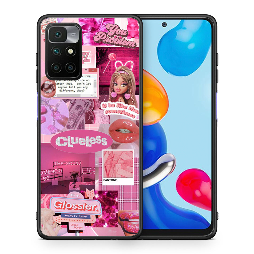 Θήκη Αγίου Βαλεντίνου Xiaomi Redmi 10 / Redmi Note 11 4G Pink Love από τη Smartfits με σχέδιο στο πίσω μέρος και μαύρο περίβλημα | Xiaomi Redmi 10 / Redmi Note 11 4G Pink Love case with colorful back and black bezels