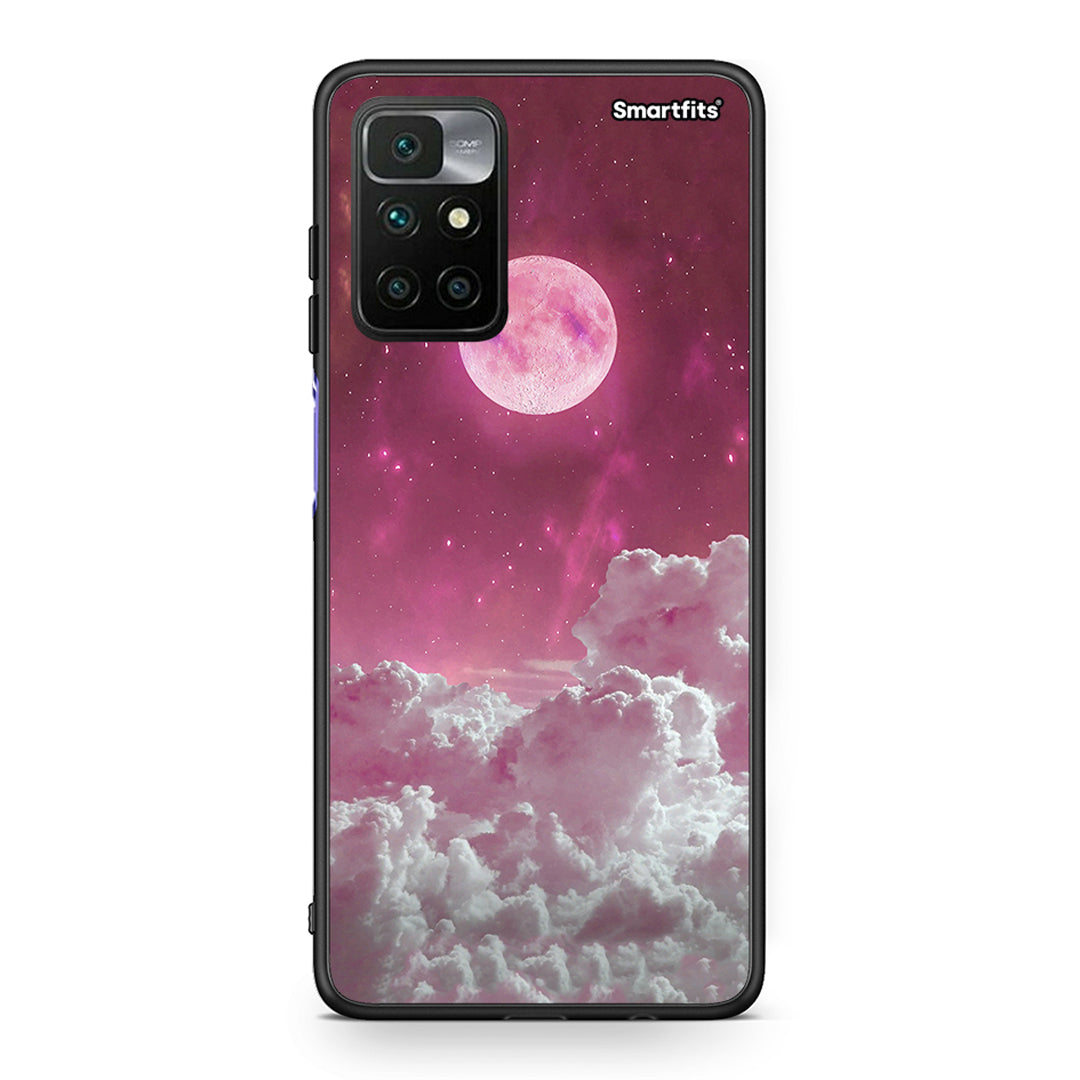 Xiaomi Redmi 10 / Redmi Note 11 4G Pink Moon Θήκη από τη Smartfits με σχέδιο στο πίσω μέρος και μαύρο περίβλημα | Smartphone case with colorful back and black bezels by Smartfits