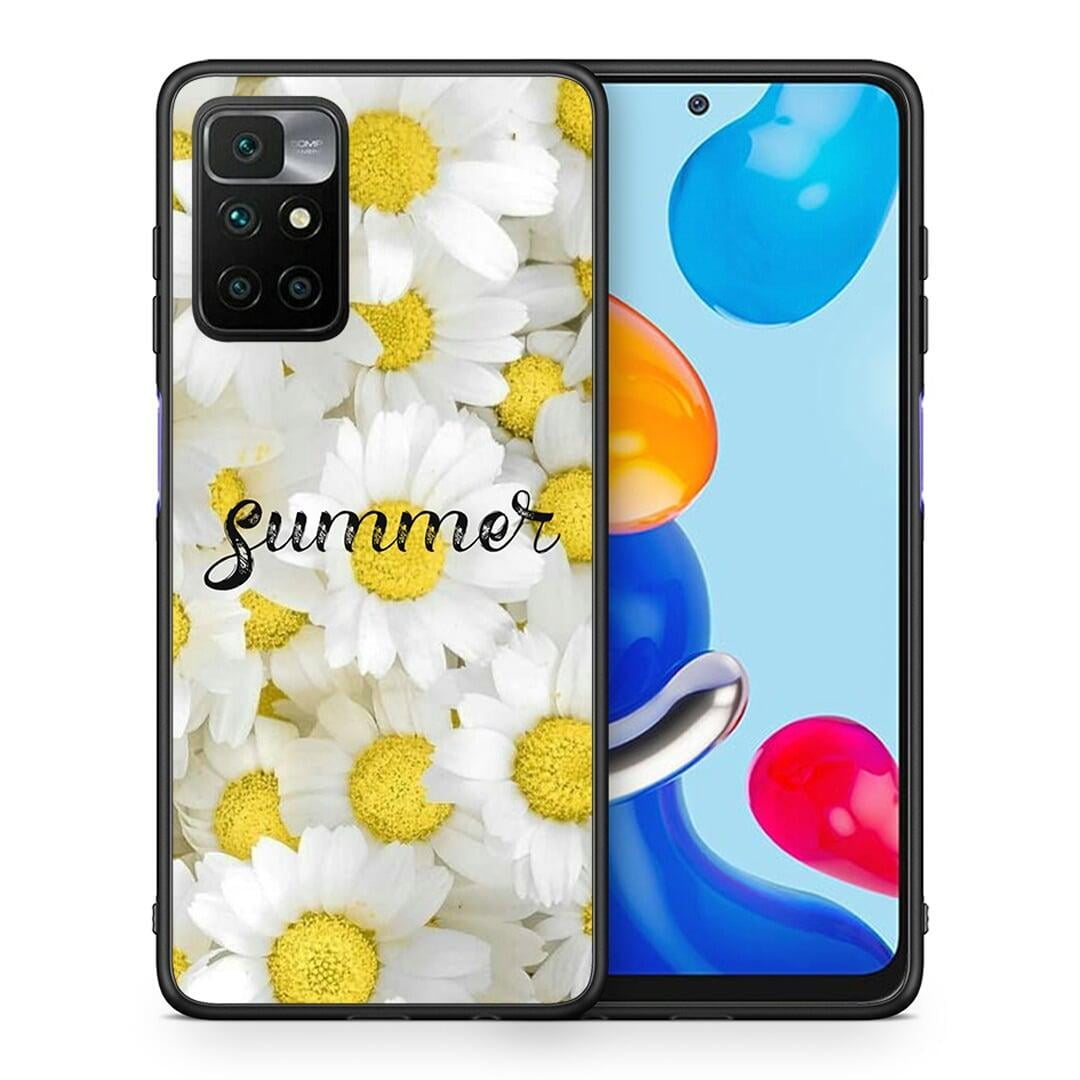 Θήκη Xiaomi Redmi 10 / Redmi Note 11 4G Summer Daisies από τη Smartfits με σχέδιο στο πίσω μέρος και μαύρο περίβλημα | Xiaomi Redmi 10 / Redmi Note 11 4G Summer Daisies case with colorful back and black bezels