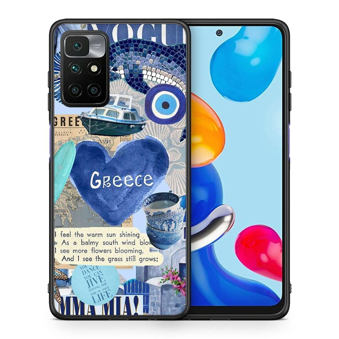Θήκη Xiaomi Redmi 10 / Redmi Note 11 4G Summer In Greece από τη Smartfits με σχέδιο στο πίσω μέρος και μαύρο περίβλημα | Xiaomi Redmi 10 / Redmi Note 11 4G Summer In Greece case with colorful back and black bezels