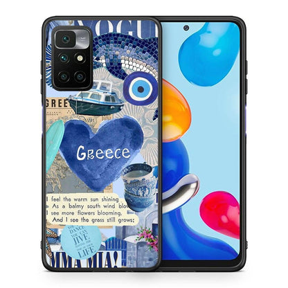 Θήκη Xiaomi Redmi 10 / Redmi Note 11 4G Summer In Greece από τη Smartfits με σχέδιο στο πίσω μέρος και μαύρο περίβλημα | Xiaomi Redmi 10 / Redmi Note 11 4G Summer In Greece case with colorful back and black bezels