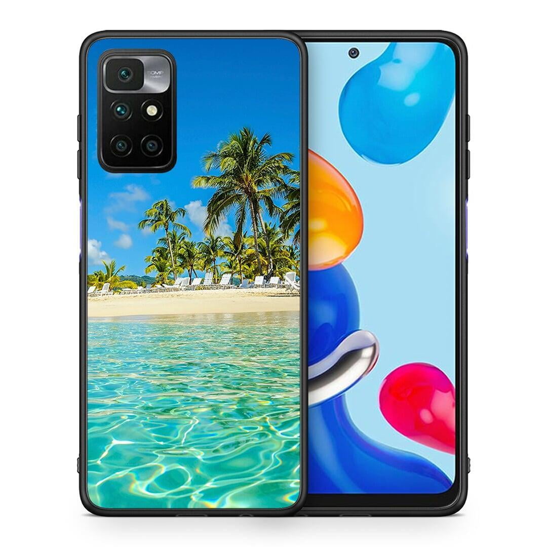 Θήκη Xiaomi Redmi 10 / Redmi Note 11 4G Tropical Vibes από τη Smartfits με σχέδιο στο πίσω μέρος και μαύρο περίβλημα | Xiaomi Redmi 10 / Redmi Note 11 4G Tropical Vibes case with colorful back and black bezels