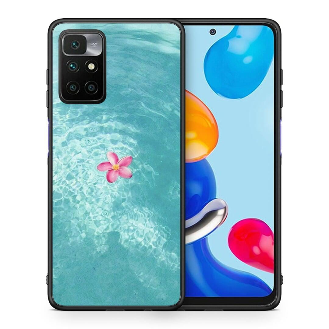 Θήκη Xiaomi Redmi 10 / Redmi Note 11 4G Water Flower από τη Smartfits με σχέδιο στο πίσω μέρος και μαύρο περίβλημα | Xiaomi Redmi 10 / Redmi Note 11 4G Water Flower case with colorful back and black bezels