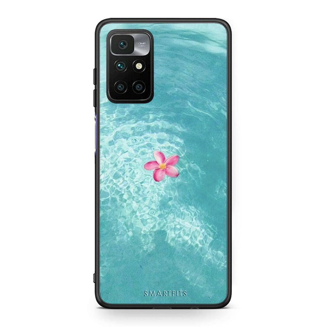 Xiaomi Redmi 10 / Redmi Note 11 4G Water Flower Θήκη από τη Smartfits με σχέδιο στο πίσω μέρος και μαύρο περίβλημα | Smartphone case with colorful back and black bezels by Smartfits