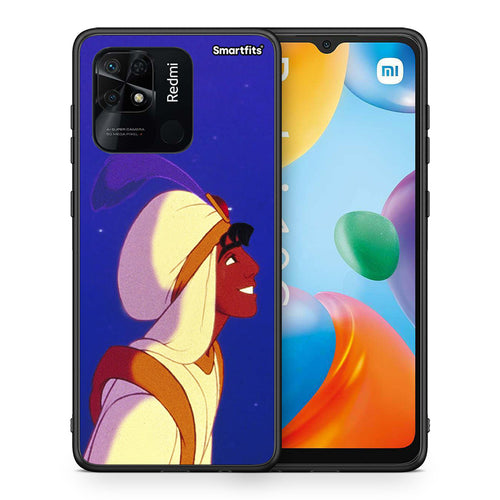 Θήκη Xiaomi Redmi 10C Alladin And Jasmine Love 1 από τη Smartfits με σχέδιο στο πίσω μέρος και μαύρο περίβλημα | Xiaomi Redmi 10C Alladin And Jasmine Love 1 case with colorful back and black bezels