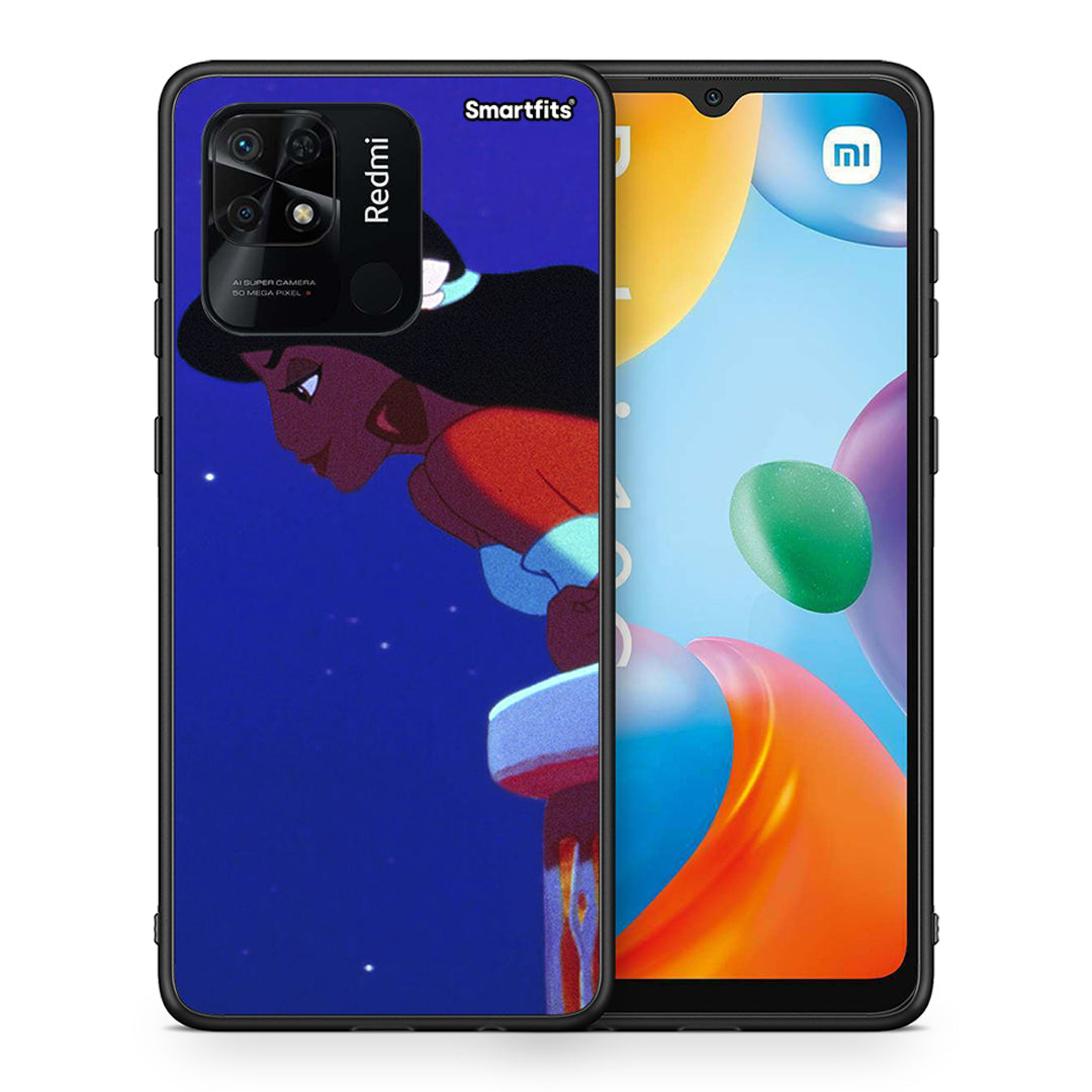 Θήκη Xiaomi Redmi 10C Alladin And Jasmine Love 2 από τη Smartfits με σχέδιο στο πίσω μέρος και μαύρο περίβλημα | Xiaomi Redmi 10C Alladin And Jasmine Love 2 case with colorful back and black bezels