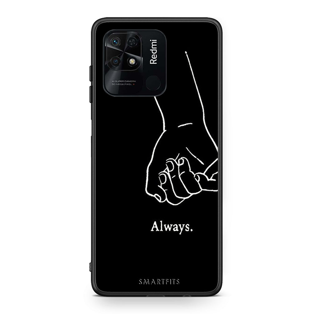 Xiaomi Redmi 10C Always & Forever 1 Θήκη Αγίου Βαλεντίνου από τη Smartfits με σχέδιο στο πίσω μέρος και μαύρο περίβλημα | Smartphone case with colorful back and black bezels by Smartfits