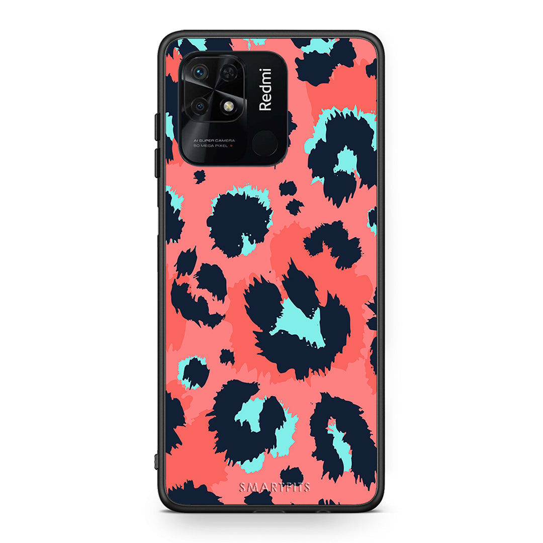 22 - Xiaomi Redmi 10C Pink Leopard Animal case, cover, bumper