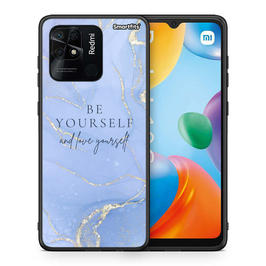 Θήκη Xiaomi Redmi 10C Be Yourself από τη Smartfits με σχέδιο στο πίσω μέρος και μαύρο περίβλημα | Xiaomi Redmi 10C Be Yourself case with colorful back and black bezels