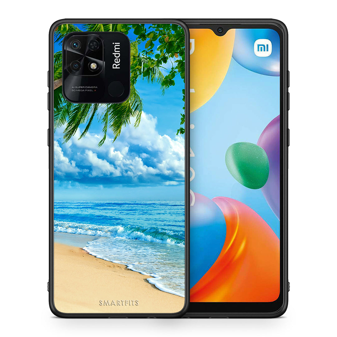Θήκη Xiaomi Redmi 10C Beautiful Beach από τη Smartfits με σχέδιο στο πίσω μέρος και μαύρο περίβλημα | Xiaomi Redmi 10C Beautiful Beach case with colorful back and black bezels