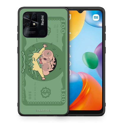 Θήκη Αγίου Βαλεντίνου Xiaomi Redmi 10C Big Money από τη Smartfits με σχέδιο στο πίσω μέρος και μαύρο περίβλημα | Xiaomi Redmi 10C Big Money case with colorful back and black bezels