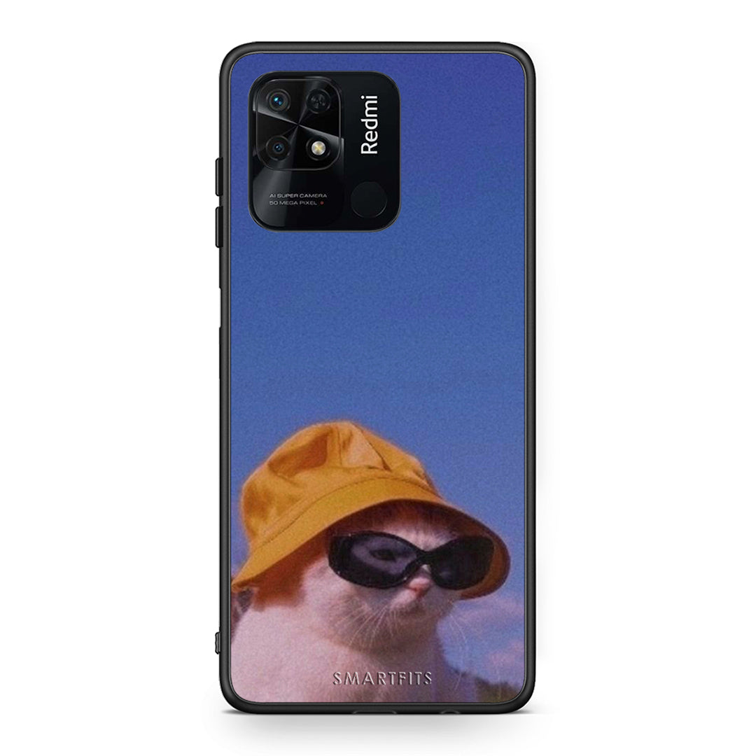 Xiaomi Redmi 10C Cat Diva θήκη από τη Smartfits με σχέδιο στο πίσω μέρος και μαύρο περίβλημα | Smartphone case with colorful back and black bezels by Smartfits