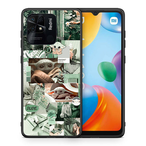 Θήκη Αγίου Βαλεντίνου Xiaomi Redmi 10C Collage Dude από τη Smartfits με σχέδιο στο πίσω μέρος και μαύρο περίβλημα | Xiaomi Redmi 10C Collage Dude case with colorful back and black bezels