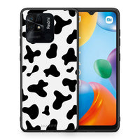 Thumbnail for Θήκη Xiaomi Redmi 10C Cow Print από τη Smartfits με σχέδιο στο πίσω μέρος και μαύρο περίβλημα | Xiaomi Redmi 10C Cow Print case with colorful back and black bezels