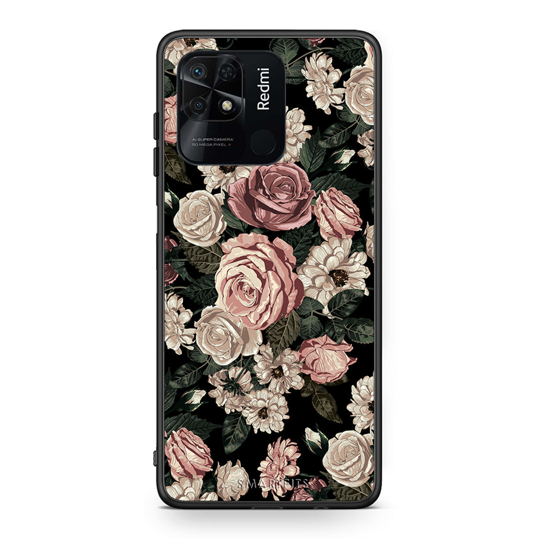 4 - Xiaomi Redmi 10C Wild Roses Flower case, cover, bumper