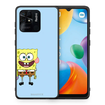 Θήκη Xiaomi Redmi 10C Friends Bob από τη Smartfits με σχέδιο στο πίσω μέρος και μαύρο περίβλημα | Xiaomi Redmi 10C Friends Bob case with colorful back and black bezels