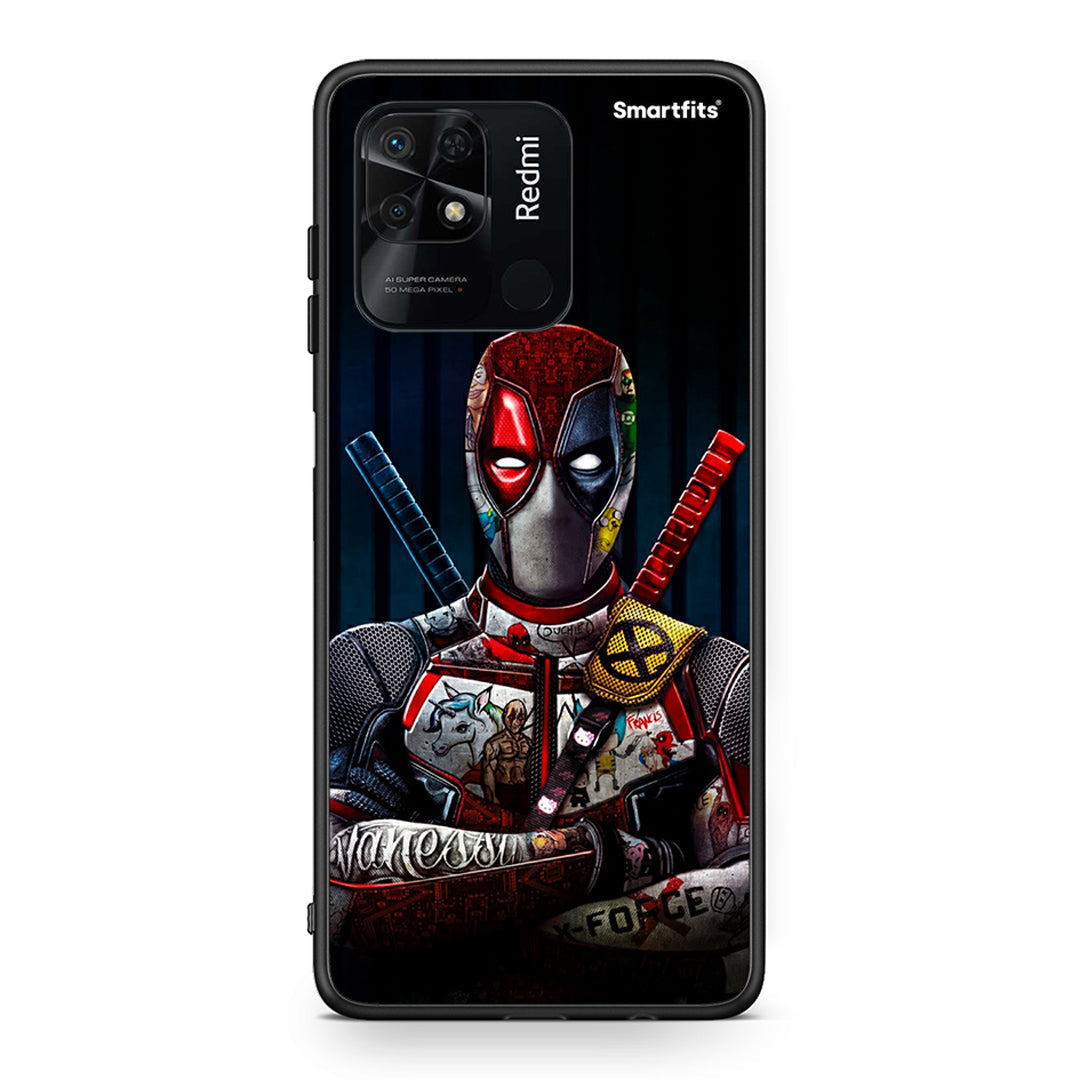 Xiaomi Redmi 10C Funny Guy θήκη από τη Smartfits με σχέδιο στο πίσω μέρος και μαύρο περίβλημα | Smartphone case with colorful back and black bezels by Smartfits