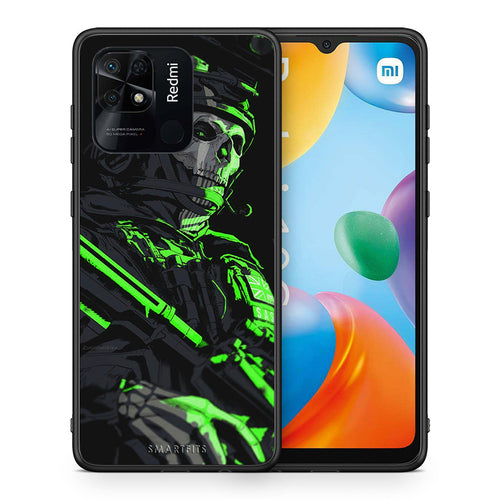 Θήκη Αγίου Βαλεντίνου Xiaomi Redmi 10C Green Soldier από τη Smartfits με σχέδιο στο πίσω μέρος και μαύρο περίβλημα | Xiaomi Redmi 10C Green Soldier case with colorful back and black bezels
