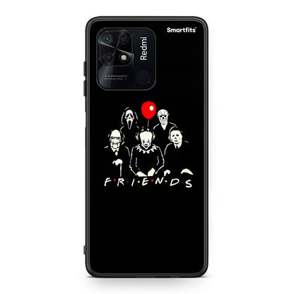 Xiaomi Redmi 10C Halloween Friends Θήκη από τη Smartfits με σχέδιο στο πίσω μέρος και μαύρο περίβλημα | Smartphone case with colorful back and black bezels by Smartfits