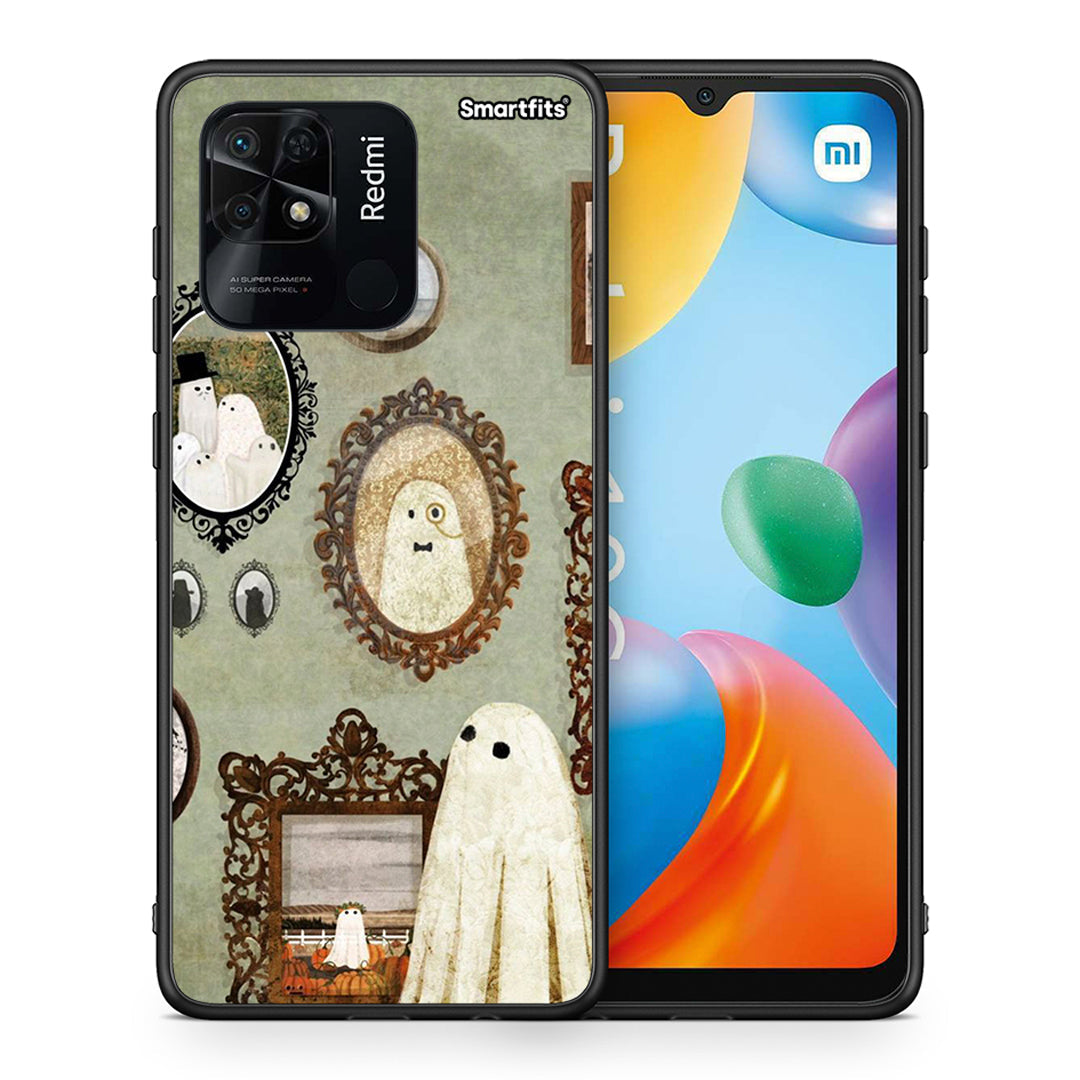 Θήκη Xiaomi Redmi 10C Halloween Ghost Season από τη Smartfits με σχέδιο στο πίσω μέρος και μαύρο περίβλημα | Xiaomi Redmi 10C Halloween Ghost Season case with colorful back and black bezels