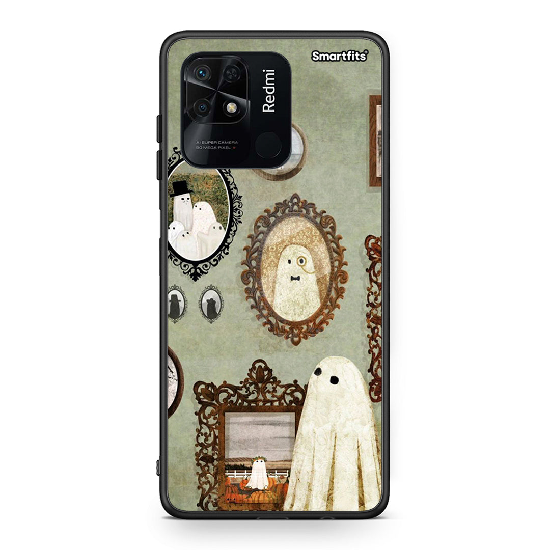Xiaomi Redmi 10C Halloween Ghost Season Θήκη από τη Smartfits με σχέδιο στο πίσω μέρος και μαύρο περίβλημα | Smartphone case with colorful back and black bezels by Smartfits