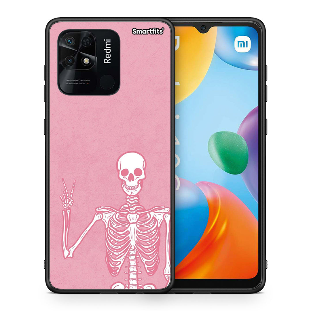 Θήκη Xiaomi Redmi 10C Halloween Motivation από τη Smartfits με σχέδιο στο πίσω μέρος και μαύρο περίβλημα | Xiaomi Redmi 10C Halloween Motivation case with colorful back and black bezels