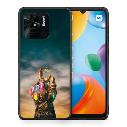 Θήκη Xiaomi Redmi 10C Infinity Snap από τη Smartfits με σχέδιο στο πίσω μέρος και μαύρο περίβλημα | Xiaomi Redmi 10C Infinity Snap case with colorful back and black bezels