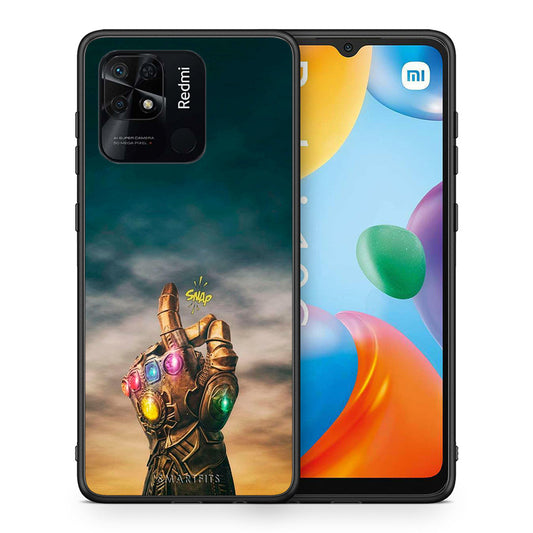 Θήκη Xiaomi Redmi 10C Infinity Snap από τη Smartfits με σχέδιο στο πίσω μέρος και μαύρο περίβλημα | Xiaomi Redmi 10C Infinity Snap case with colorful back and black bezels