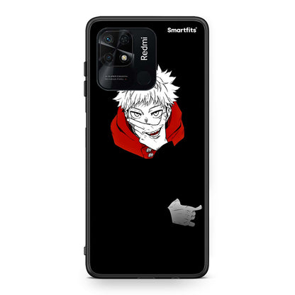 Xiaomi Redmi 10C Itadori Anime θήκη από τη Smartfits με σχέδιο στο πίσω μέρος και μαύρο περίβλημα | Smartphone case with colorful back and black bezels by Smartfits