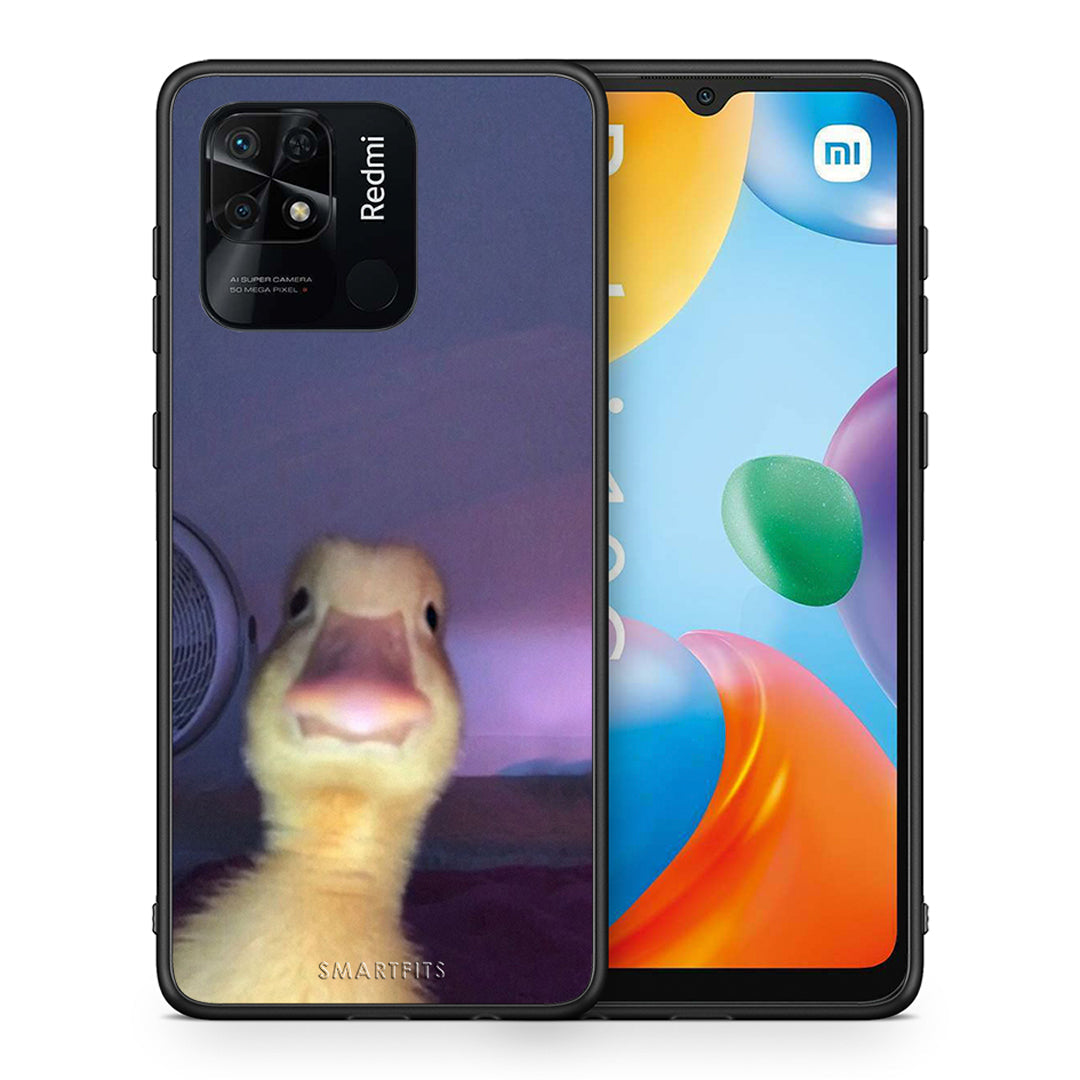Θήκη Xiaomi Redmi 10C Meme Duck από τη Smartfits με σχέδιο στο πίσω μέρος και μαύρο περίβλημα | Xiaomi Redmi 10C Meme Duck case with colorful back and black bezels