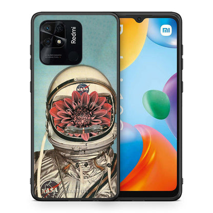 Θήκη Xiaomi Redmi 10C Nasa Bloom από τη Smartfits με σχέδιο στο πίσω μέρος και μαύρο περίβλημα | Xiaomi Redmi 10C Nasa Bloom case with colorful back and black bezels