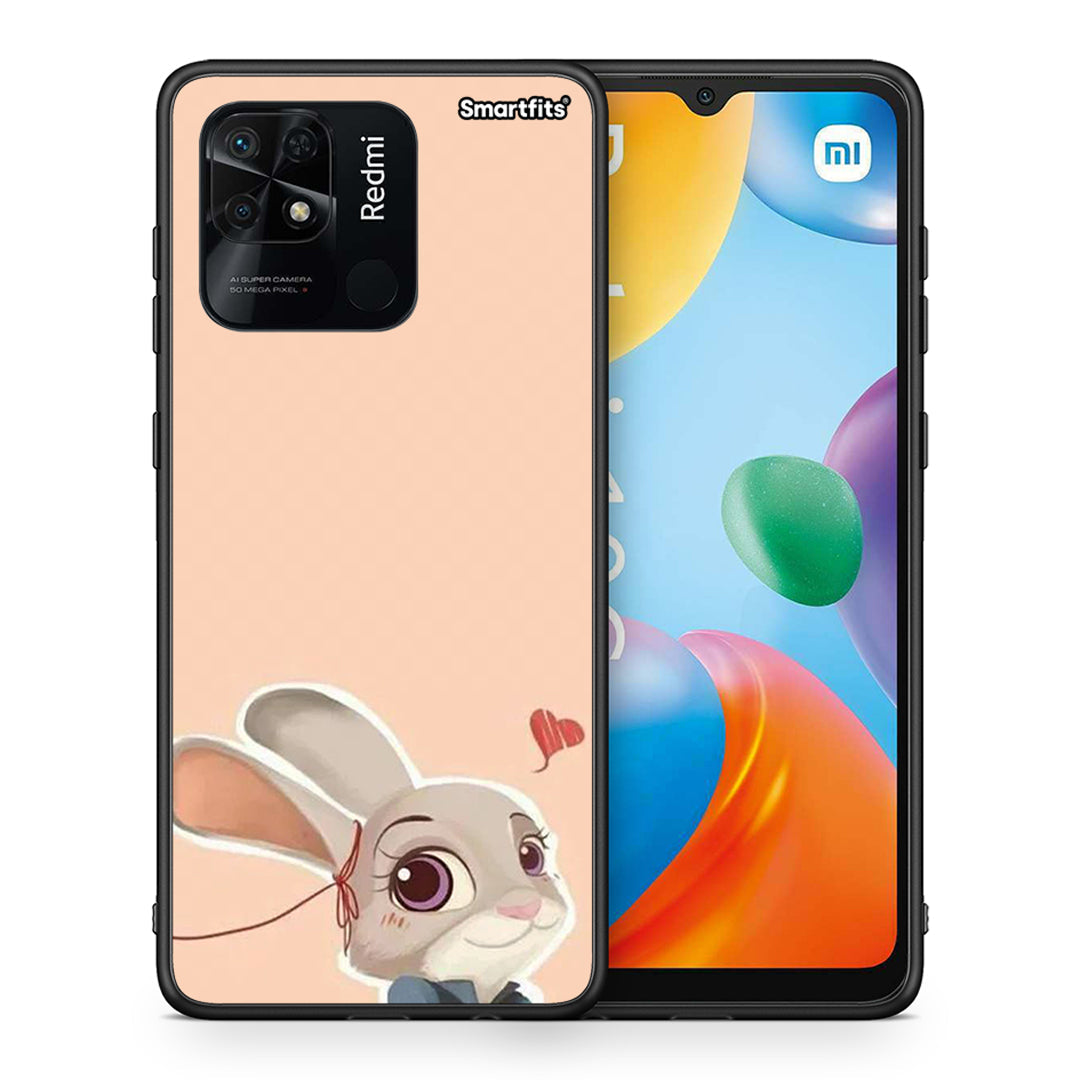 Θήκη Xiaomi Redmi 10C Nick Wilde And Judy Hopps Love 2 από τη Smartfits με σχέδιο στο πίσω μέρος και μαύρο περίβλημα | Xiaomi Redmi 10C Nick Wilde And Judy Hopps Love 2 case with colorful back and black bezels