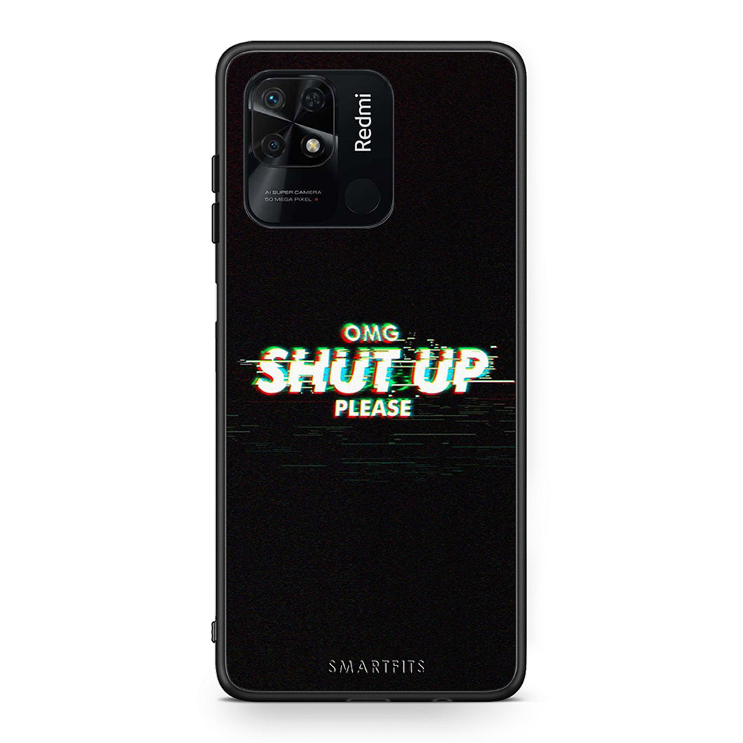 Xiaomi Redmi 10C OMG ShutUp θήκη από τη Smartfits με σχέδιο στο πίσω μέρος και μαύρο περίβλημα | Smartphone case with colorful back and black bezels by Smartfits