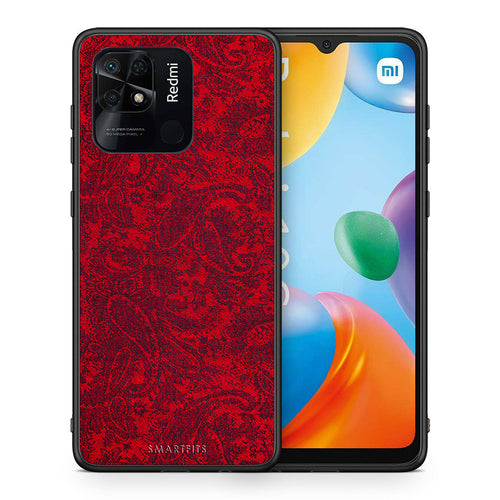 Θήκη Xiaomi Redmi 10C Paisley Cashmere από τη Smartfits με σχέδιο στο πίσω μέρος και μαύρο περίβλημα | Xiaomi Redmi 10C Paisley Cashmere case with colorful back and black bezels