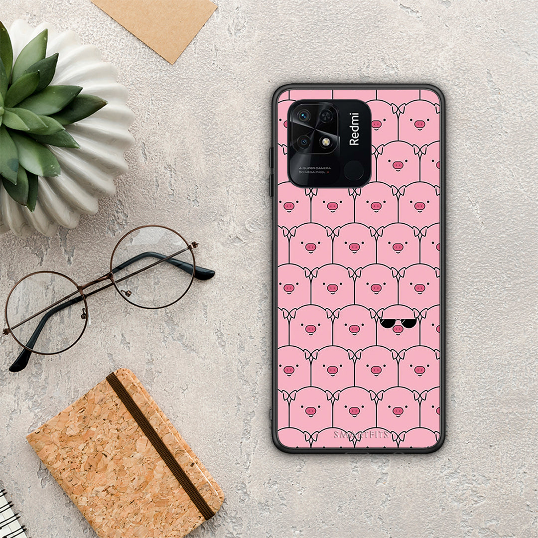 Pig Glasses - Xiaomi Redmi 10C θήκη