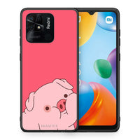 Thumbnail for Θήκη Αγίου Βαλεντίνου Xiaomi Redmi 10C Pig Love 1 από τη Smartfits με σχέδιο στο πίσω μέρος και μαύρο περίβλημα | Xiaomi Redmi 10C Pig Love 1 case with colorful back and black bezels
