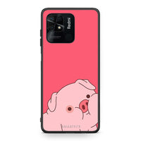 Thumbnail for Xiaomi Redmi 10C Pig Love 1 Θήκη Αγίου Βαλεντίνου από τη Smartfits με σχέδιο στο πίσω μέρος και μαύρο περίβλημα | Smartphone case with colorful back and black bezels by Smartfits