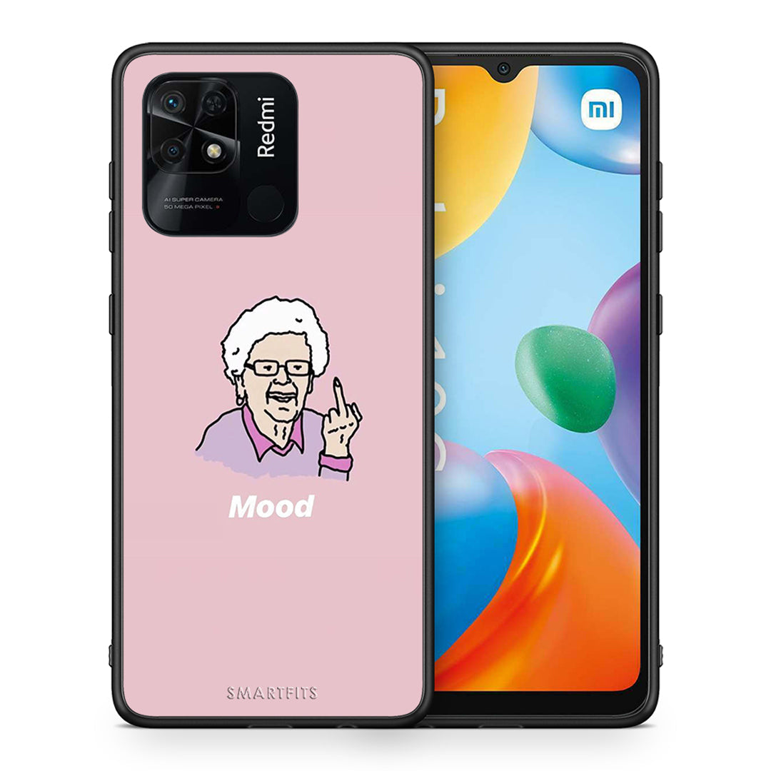 Θήκη Xiaomi Redmi 10C Mood PopArt από τη Smartfits με σχέδιο στο πίσω μέρος και μαύρο περίβλημα | Xiaomi Redmi 10C Mood PopArt case with colorful back and black bezels