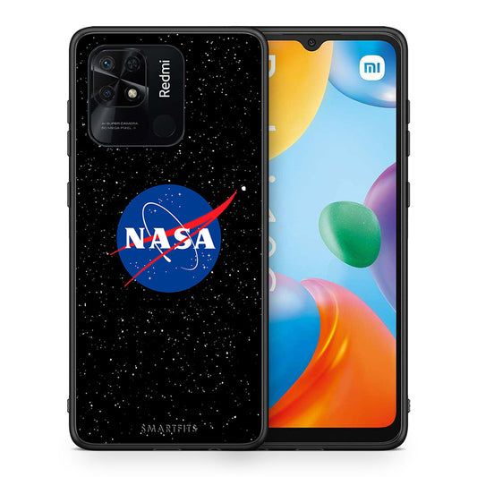 Θήκη Xiaomi Redmi 10C NASA PopArt από τη Smartfits με σχέδιο στο πίσω μέρος και μαύρο περίβλημα | Xiaomi Redmi 10C NASA PopArt case with colorful back and black bezels